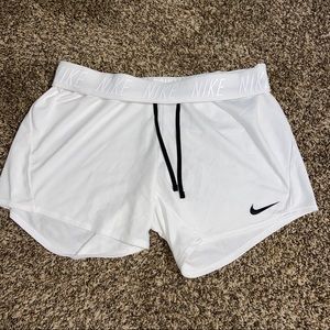 Nike pro running shorts size small white
